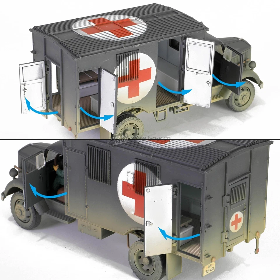 FOV Forces Of Valor 801101B 1/32 GERMAN Opel BLITZ  4x4 AMBULANCE 1940 Diecast - Image 2 of 4