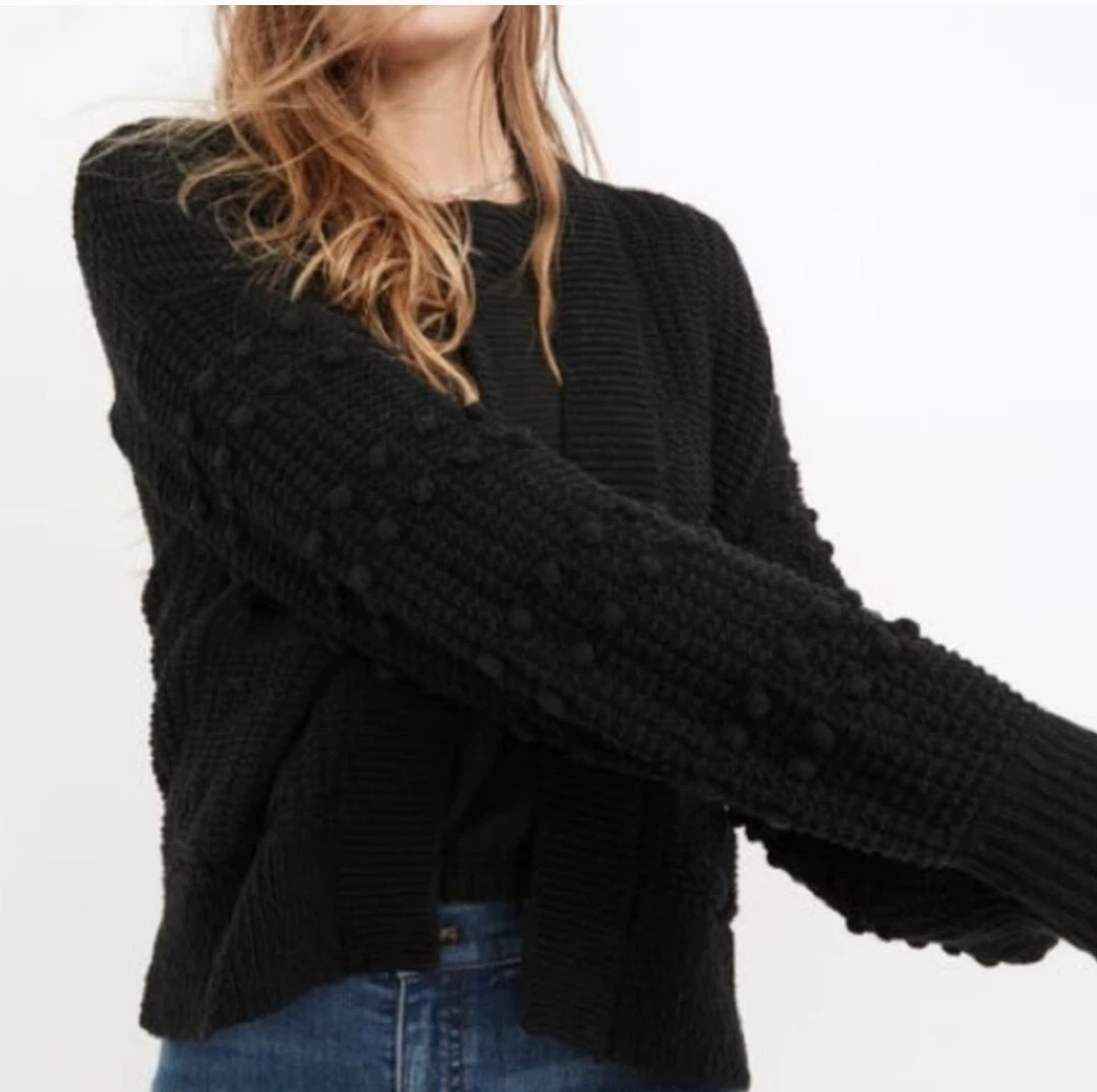 Black bobble sleeve clearance cardigan