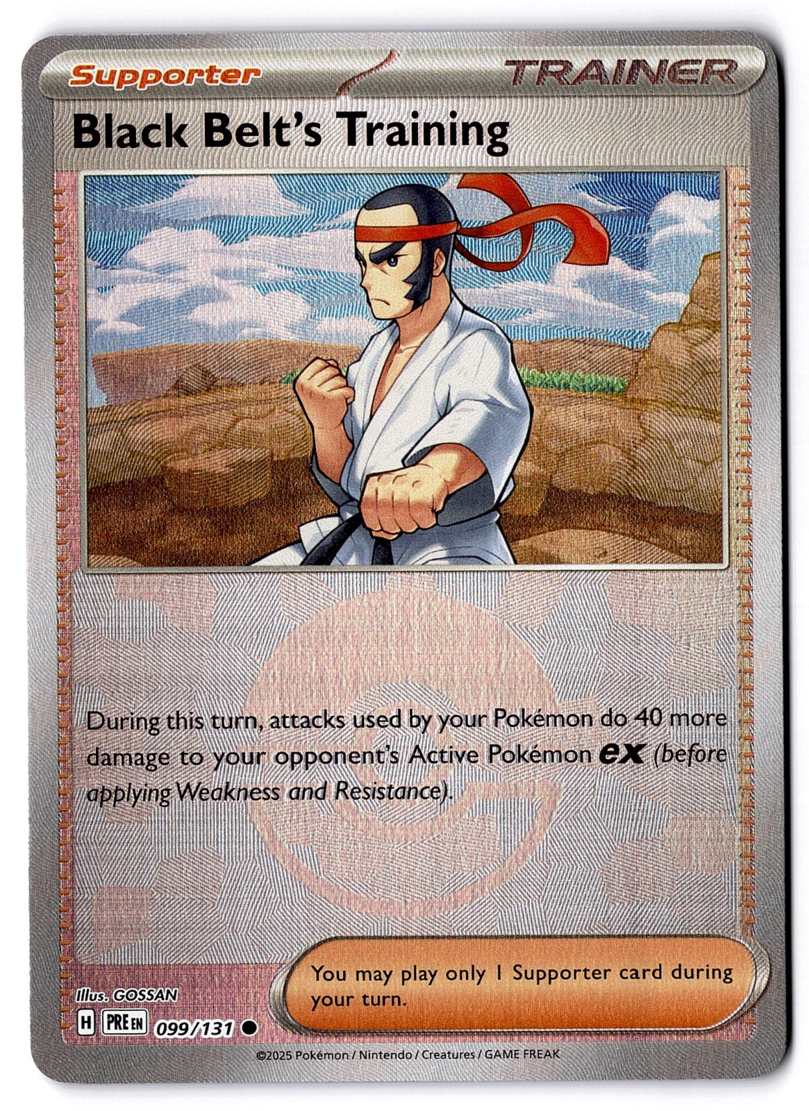 Black Belt's Training 099/131 Common Poke Ball Prismatic Evolutions Pokémon Mint