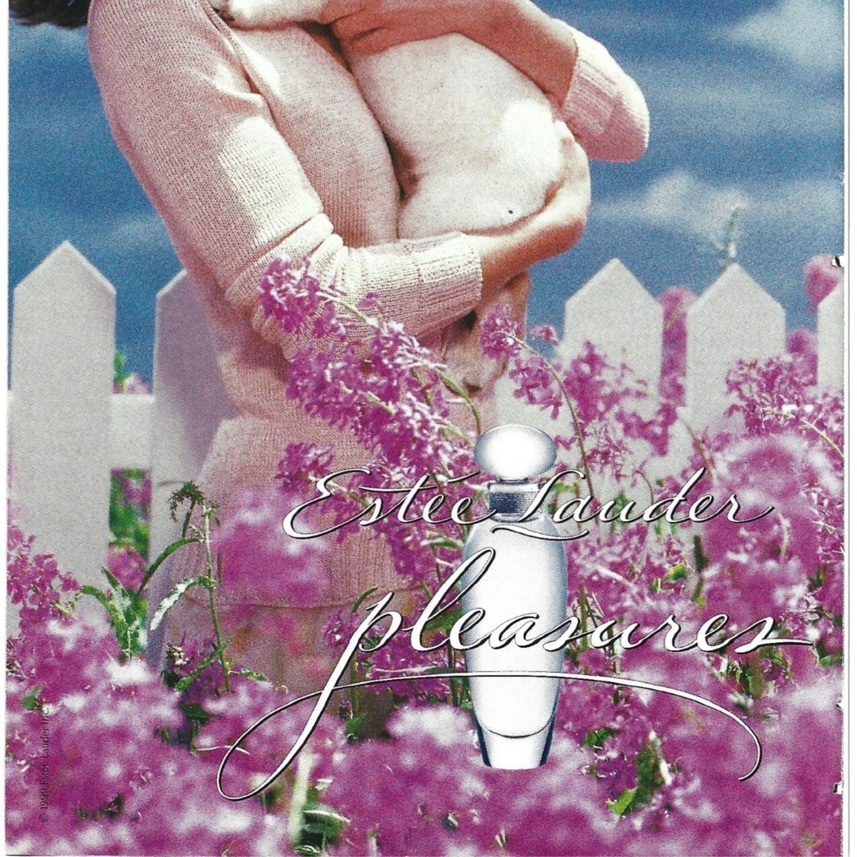 Estee Lauder Pleasures Perfume AD Puppy Dog 2000s Print Ad | eBay