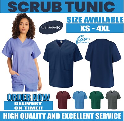 Uneek Peeling Tunika Gesundheitswesen Krankenhaus Arbeitskleidung medizinische Uniform Unisex UC921