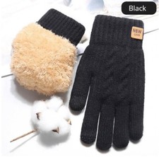Fleece Lined Knitted Winter Touch Screen Gloves