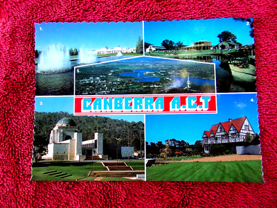 FIVE NICE VIEWS OF CANBERRA   A.C.T.  COLOUR POSTCARD [368]