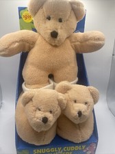 SNUGGLY and CUDDLY Teddy Bear - and SLIPPERS / Child Size M 7-8