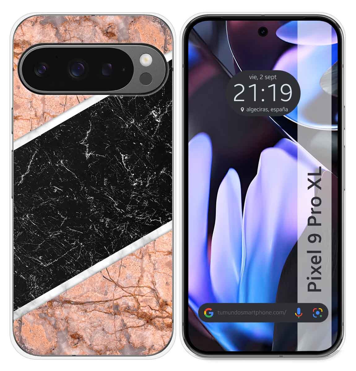 Custodia In Silicone Per Google Pixel 9 Pro XL 5G Design Marmo 07 Disegni