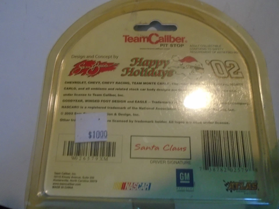 Team Caliber Pit Stop, Edizione 2002 Design Sam Bass 02 Babbo Natale Buone Feste - Immagine 2 di 2