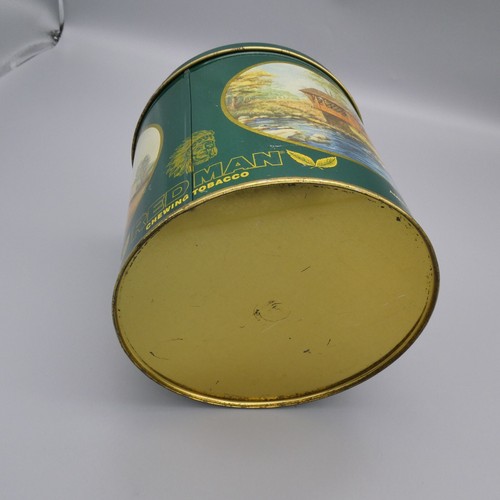 Vintage '88 Red Man Tobacco Tin Metal Lid Litho Ad Scenic Country Bridge Barn 6" - Picture 10 of 16