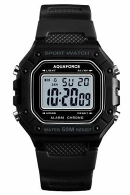  AQUAFORCE Multi Function Digital Watch with Flashlight 50M Water Resistant