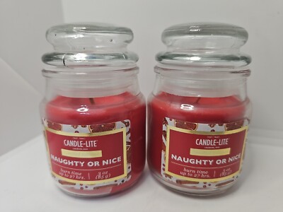 Candle Lite  Naughty or Nice  Candle 3oz each. (2 pack)