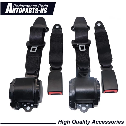 Fit For Jeep CJ YJ Wrangler 1982-95 Universal 3 Point Retractable Seat Belts X2