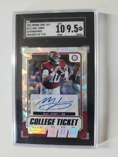 2021 Panini Contenders D.P MAC JONES RC College Ticket ICE /23 SGC 9.5 AUTO 10