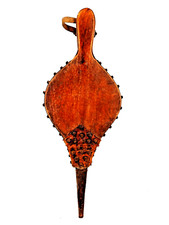 PETIT SOUFFLET DE CHEMINEE ANCIEN EN BOIS ET CUIR EPOQUE 1920-30 FONCTIONNE