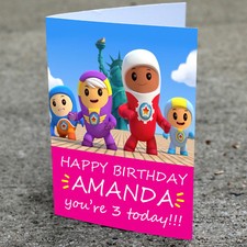 Go Jetters Birthday Card - Professionally printed and personalised to your needs