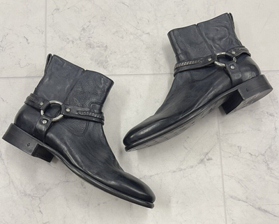 New $698 John Varvatos (B) Eldridge Harness Leather Boot In  display picture 1