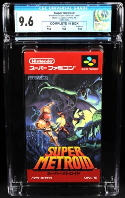 Cgc 9.6 Cib Super Metroid Japanische 1994 Shvc-Ri Graded Super Famicom Jpn