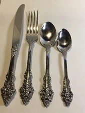 4 Place Settings International Stainless TREVI Flatware knife fork spoon 16pc