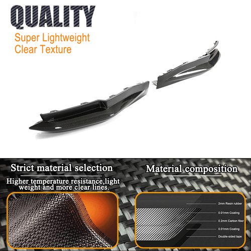 Carbon Heck Stoßstangen Splitter Flaps Seite Canards Passt für BMW G80 M3 21-24 - Picture 9 of 13