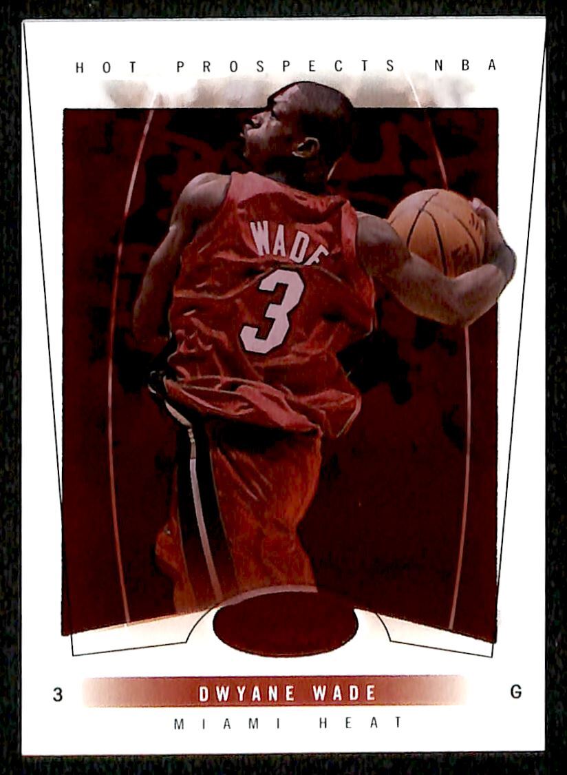 2004-05 Hoops Hot Prospects Dwayne Wade Red /50 Miami Heat #1