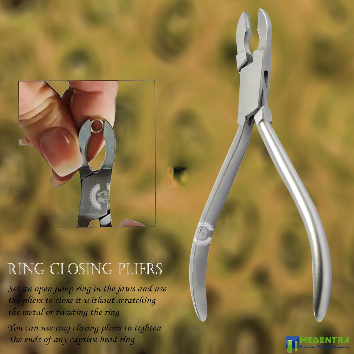 Ring clearance closing pliers