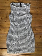 Mango Grey Sleeveless Women’s Dress with Silver Thread Size Medium New With Tags