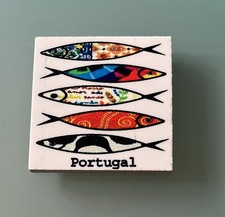 Portugal Fish Pattern Magnet – UV Printed Square Fridge Souvenir