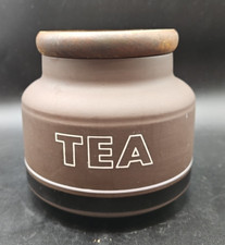 Vintage Hornsea 'Contrast' squat Tea Canister brown