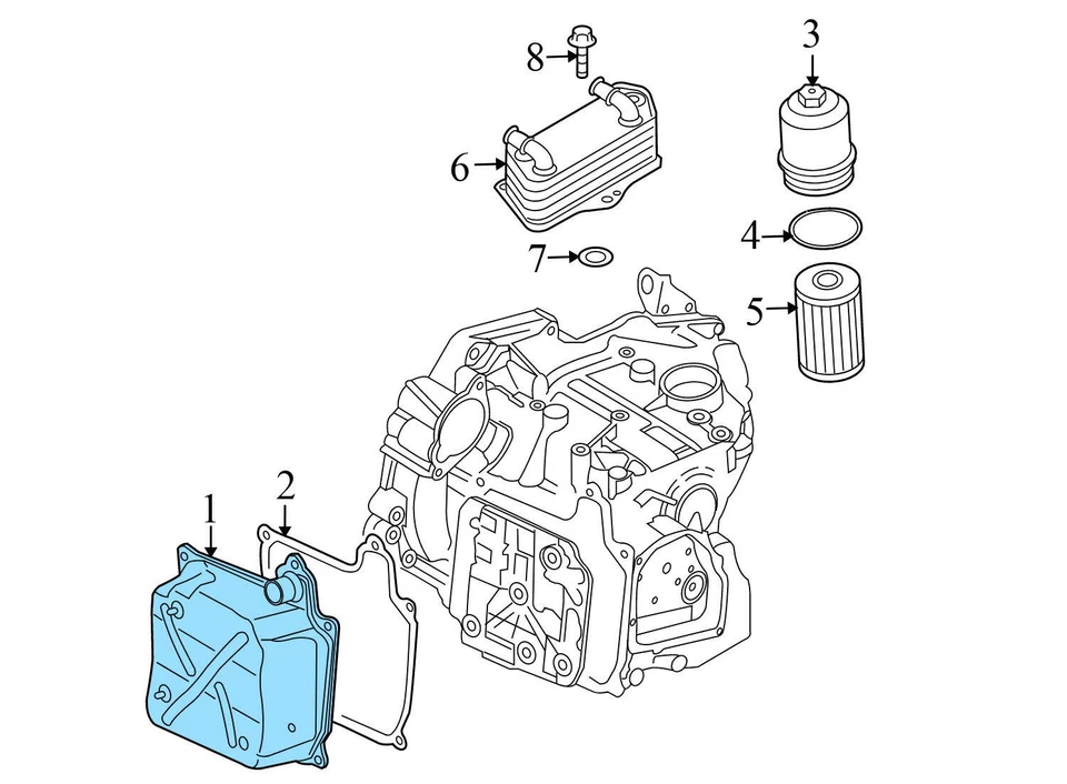 2005-2013 2015-2020 AUDI A3 QUATTRO - Transmissão OIL PAN 02E325201D - Imagem 4 de 4