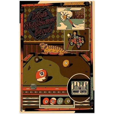 Dave Matthews Band Moody Center Austin Texas Concert Poster