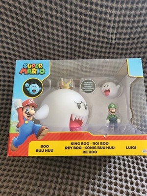 Super Mario King Boo Diorama Glow Dark Jakks Luigi Figure Set New 2024