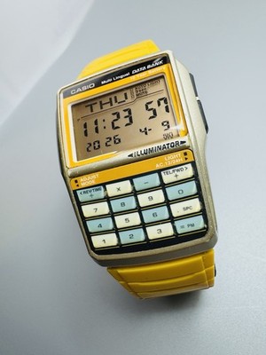 ✳*︎様 カシオ データバンク VDB101IM-9 イエロー RARE Vintage Casio Data Bank Yellow Retro Digital Watch 9.8 in