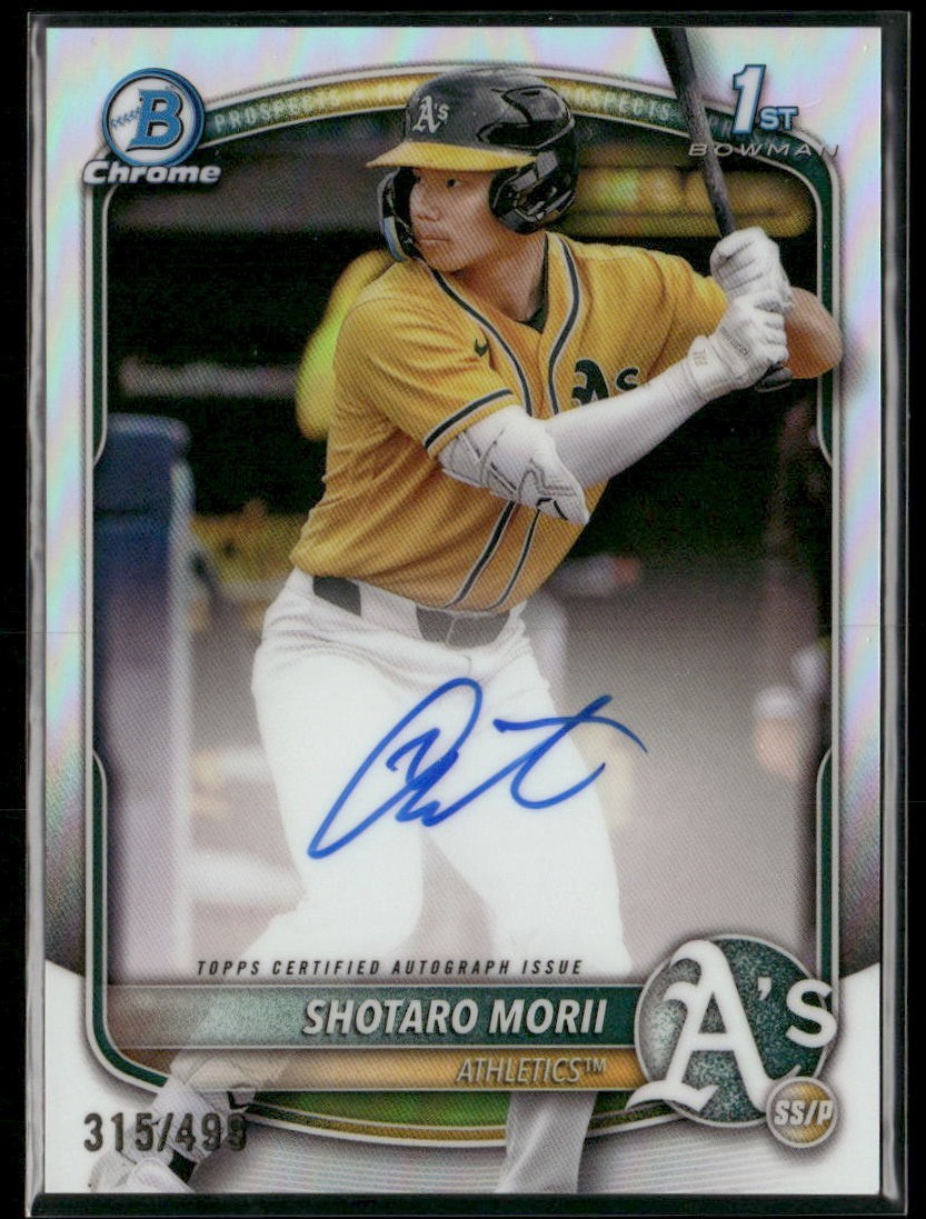 2025 Bowman Chrome Shotaro Morii Prospect 1st Silver Auto /499 #CPSA-SM