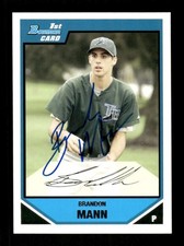 2007 Bowman Prospects BP63 Brandon Mann signed auto autograph  BXCP61