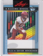 2023 Xavier Hutchinson Leaf Valiant Rising Stock PRE PRODUCTION PROOF 1/1 Texans