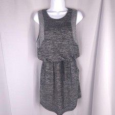 Lou and Grey Dress Womens M Gray Tank Sweater Dress Pockets Casual Knit Stretch
