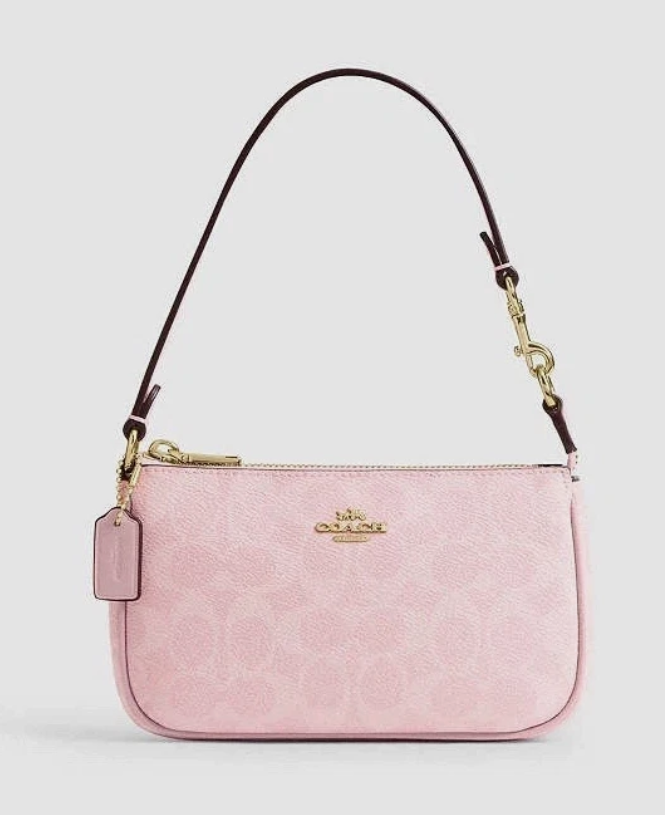 COACH ピンク ロゴ入り ショルダーバッグ CAL51 Coach Teri Shoulder Bag Signature Canvas CAL51 Powder Pink outlet