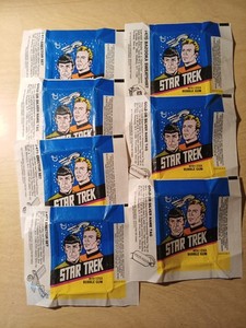1976 Topps Star Trek Wax Pack Wrappers Original Series LOT OF 7 SEE PICTURES