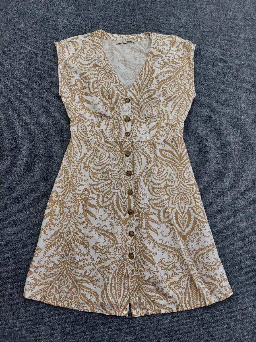 Linen Paisley Regular Size Dresses for Women for sale | eBay
