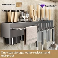 Drill-free Wall-mounted Multifunctional Kitchen Knife & Storage Rack