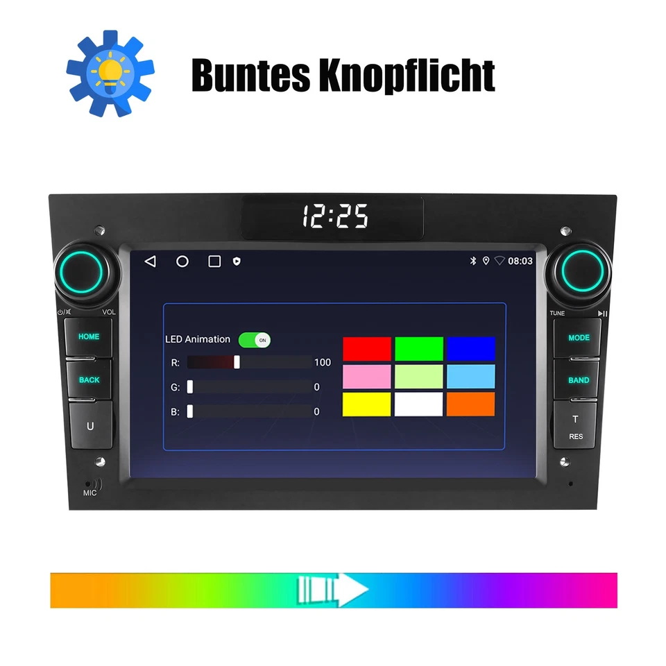 Android 15 Für Opel Astra H Corsa C D Vectra C Zafira B Autoradio GPS NAVI 2+64G - Bild 4 von 4