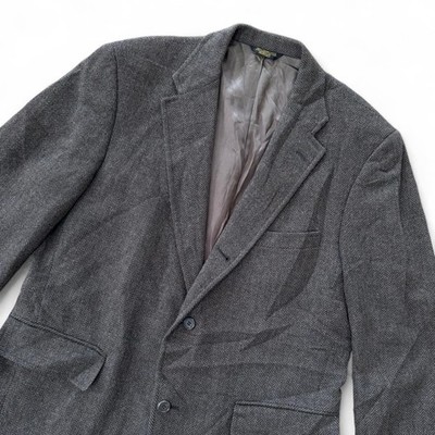 VTG J. Press Herringbone Tweed Wool Blazer Sport Coat Men's Size