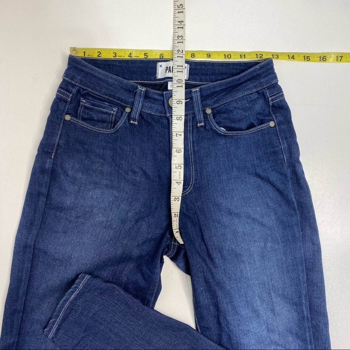 Paige Hoxton Ultra Skinny Mid Rise Jeans Yogi 25 View 4