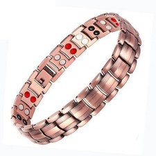 Men's Bracelet Magnetic Therapy Arthritis Pain Relief Pure Solid Copper Bangle
