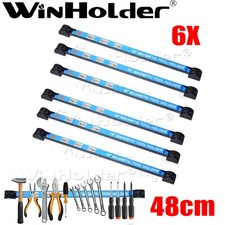 6pcs 18" Heavy Duty Magnetic Tool Bar Storage Holder Rack Garage Wall Strips