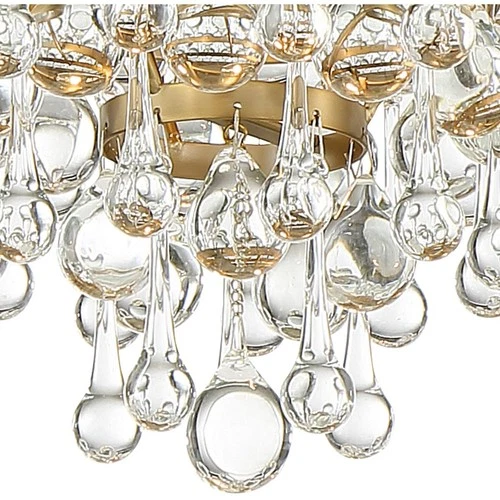 Crystorama 135-VG Calypso 3 Light 10.5 inch Vibrant Gold Flush Ceiling Light - Picture 4 of 8