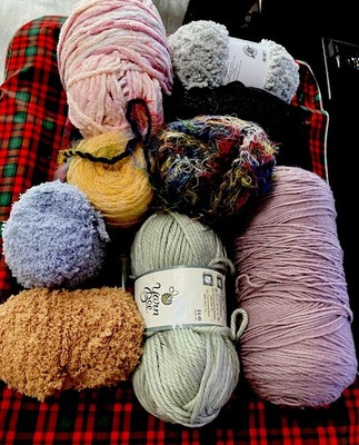 LOT Of 9 Varied Skeins. Some Are Big. All In Perfect Shape. Total 3lbs12