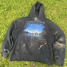 Vintage RARE Pink Floyd Wish You Were Here Hoodie Original Heavily Distressed XL