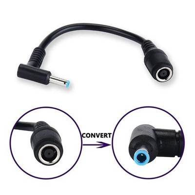 1pc 7.4mm to 4.5mm DC Charger Cable Adapter Replacement HP Dell Blue Tip Connector