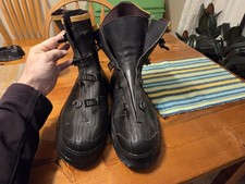 Men's Rubber Over Boots Galoshes Size 15 Lacrosse USA Made 4 Buckles Pull On