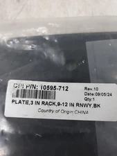 CPI 10595-712 3" Rack Plate 9-12" Runway Black 