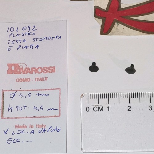 RIVAROSSI-101092-RICAMBI-COPPIA RESPINGENTI A TESTA PIATTA E STONDATA PLASTICA | Condition: Nuovo